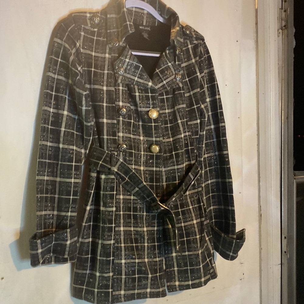 Wet Seal Bling Plaid W Military Glam Sz M Like new-
